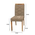 Kit 2 Cadeiras De Jantar Caroline Suede Ypê Cappuccino Tana D