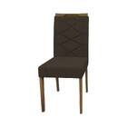 Kit 2 Cadeiras De Jantar Caroline Veludo Imbuia Marrom Tana D