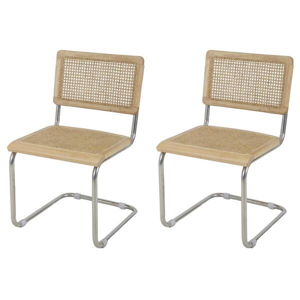 Kit 2 Cadeiras De Jantar Cesca Com Base Inox Assento Encosto