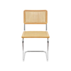 Kit 2 Cadeiras De Jantar Cesca Cor Madeira Natural Base Croma