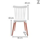 Kit 2 Cadeiras De Jantar Com Pés De Madeira Windsor