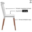 Kit 2 Cadeiras De Jantar Com Pés De Madeira Windsor