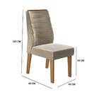 Kit 2 Cadeiras De Jantar Curvata Veludo Carvalho Europeu Caqu