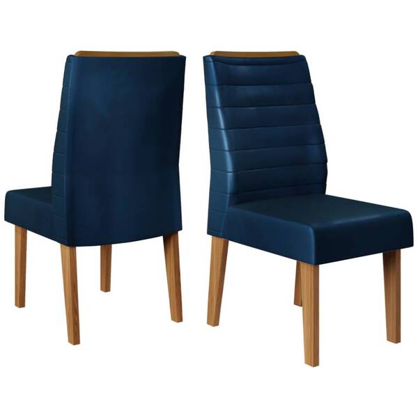 Kit 2 Cadeiras De Jantar Curvata Veludo Carvalho Europeu Mari