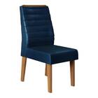 Kit 2 Cadeiras De Jantar Curvata Veludo Carvalho Europeu Mari