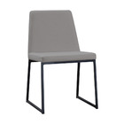 Kit 2 Cadeiras De Jantar Decorativa Base Aço Preto Javé Linho