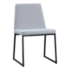 Kit 2 Cadeiras De Jantar Decorativa Base Aço Preto Javé Linho