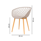 Kit 2 Cadeiras De Jantar Eames Clarice Fendi