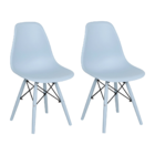 Kit 2 Cadeiras De Jantar Eames Eiffel Azul Claro Color