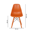 Kit 2 Cadeiras De Jantar Eames Eiffel Terracota Color