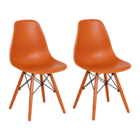 Kit 2 Cadeiras De Jantar Eames Eiffel Terracota Color