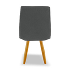 Kit 2 Cadeiras De Jantar Eames Estofada Suede Cinza - Montana