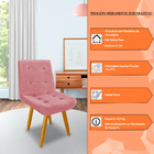 Kit 2 Cadeiras De Jantar Eames Estofada Suede Rosa - Montanar