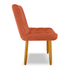 Kit 2 Cadeiras De Jantar Eames Estofada Suede Terracota - Mon