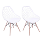 Kit 2 Cadeiras De Jantar Eames Kaila Branca