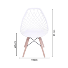 Kit 2 Cadeiras De Jantar Eames Kaila Branca
