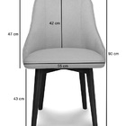 Kit 2 Cadeiras De Jantar Eames Linho Preto - Meu Lar Decoraçõ