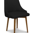 Kit 2 Cadeiras De Jantar Eames Linho Preto - Meu Lar Decoraçõ