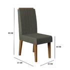 Kit 2 Cadeiras De Jantar Elen Suede Carvalho Europeu Cinza Ta