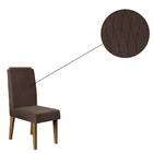 Kit 2 Cadeiras De Jantar Elen Veludo Carvalho Europeu Marrom