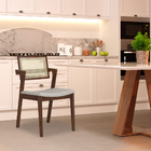 Kit 2 Cadeiras De Jantar Encosto De Tela Demetra Poliéster Of