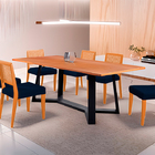 Kit 2 Cadeiras De Jantar Estofada Azul Em Veludo Ekran