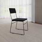 Kit 2 Cadeiras de Jantar Estofada Base Preto Veludo Preto