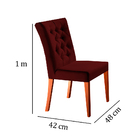 Kit 2 Cadeiras De Jantar Estofada Bordo Em Veludo Sedye