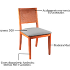 Kit 2 Cadeiras De Jantar Estofada Cinza Em Veludo Arsa