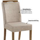 Kit 2 Cadeiras De Jantar Estofada D23/d28 - Madeira/bege
