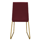 Kit 2 Cadeiras De Jantar Estofada Lille Base Gold Veludo Bord