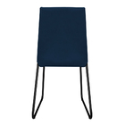 Kit 2 Cadeiras De Jantar Estofada Lille Base Preta Veludo Azu