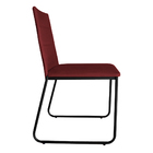 Kit 2 Cadeiras De Jantar Estofada Lille Base Preta Veludo Bor