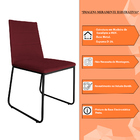 Kit 2 Cadeiras De Jantar Estofada Lille Base Preta Veludo Bor