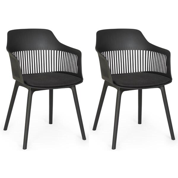 Kit 2 Cadeiras De Jantar Estofada Marcela - Preto