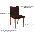 Kit 2 Cadeiras De Jantar Estofada Marrom Em Veludo Edam