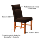 Kit 2 Cadeiras De Jantar Estofada Marrom Em Veludo Yastik