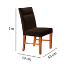 Kit 2 Cadeiras De Jantar Estofada Marrom Em Veludo Yastik