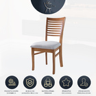 Kit 2 Cadeiras De Jantar Estofada Milão 45 X 95 Cm Madeira Ma