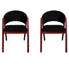 Kit 2 Cadeiras De Jantar Estofada Tecido Facto Madeira Maciça