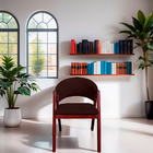 Kit 2 Cadeiras De Jantar Estofada Tecido Facto Marrom Madeira