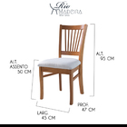 Kit 2 Cadeiras De Jantar Estofada Valência 45 X 95 Cm Sala Ma