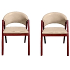 Kit 2 Cadeiras De Jantar Estofada Veludo Madeira Maciça Helen