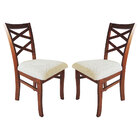 Kit 2 Cadeiras De Jantar Estofada Veneza 45 X 95 Cm Madeira M