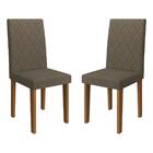 Kit 2 Cadeiras De Jantar Estofadas 43,5cm Multimóveis Cr50216