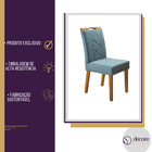 Kit 2 Cadeiras De Jantar Estofadas Alice - Azul Claro