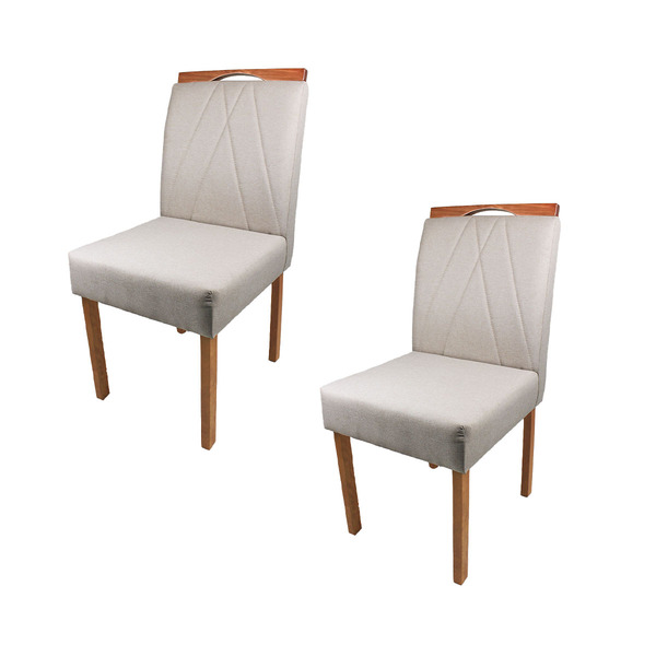 Kit 2 Cadeiras De Jantar Estofadas - Conjunto Lima