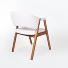 Kit 2 Cadeiras De Jantar Estofadas Em Madeira Maciça E Courin