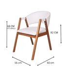 Kit 2 Cadeiras De Jantar Estofadas Em Madeira Maciça E Courin