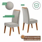 Kit 2 Cadeiras De Jantar Estofadas Em Madeira Maciça Vegas Ye